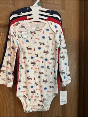 3 pack Carter's Long-Sleeve Onesies NWT!